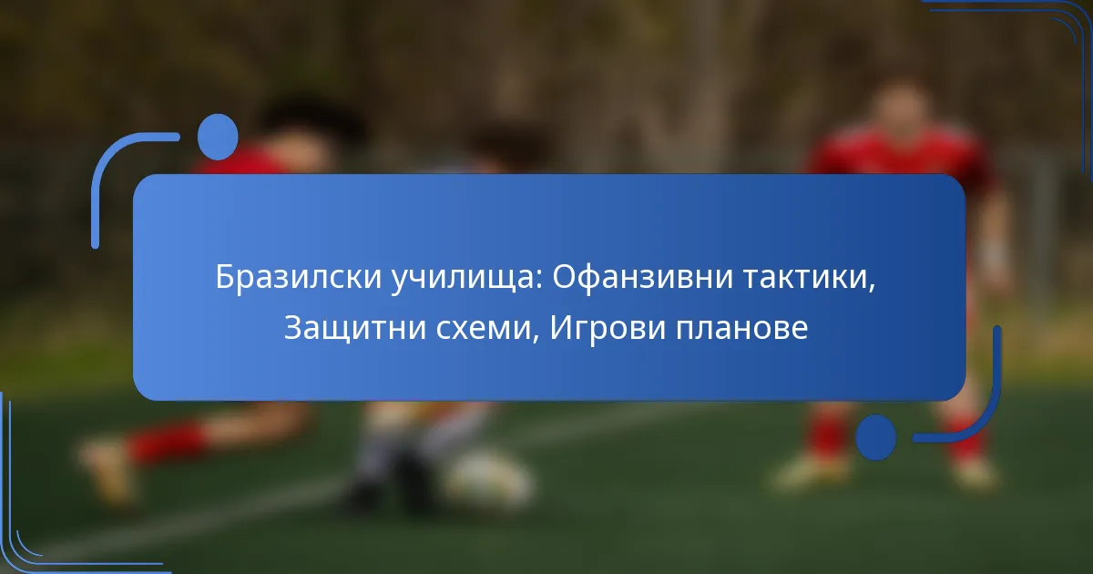 Бразилски училища: Офанзивни тактики, Защитни схеми, Игрови планове